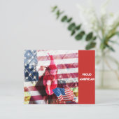 Proud American Rooster Briefkaart (Staand voorkant)