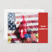 Proud American Rooster Briefkaart (Voorkant / Achterkant)