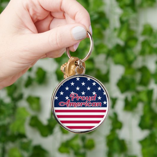 Proud American sterren & strees usa flag patriotic Sleutelhanger (Hand)