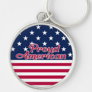 Proud American sterren & strees usa flag patriotic Sleutelhanger