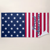 Proud American sterren & strees vlag patriottisch Strandlaken (Voorkant)