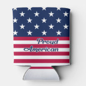 Proud American sterren & stripes USA flag patrioti Blikjeskoeler (Achterkant)