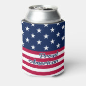 Proud American sterren & stripes USA flag patrioti Blikjeskoeler (Blikje Achterkant)