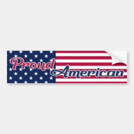 Proud American sterren & stripes USA vlag Bumpersticker