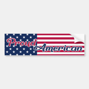 Proud American sterren & stripes USA vlag Bumpersticker