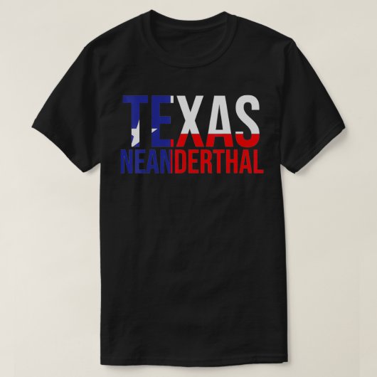Proud American Teas Neanderthal Thinking Tean Flag T-shirt (Design voorkant)