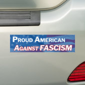 Proud American tegen facisme Bumpersticker (Op auto)