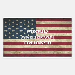 Proud American Trucker Sticker