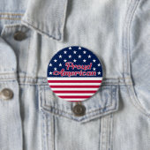 Proud American USA vlag sterren en strepen Ronde Button 7,6 Cm (In situ)