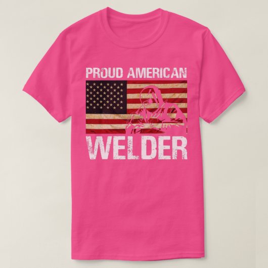 Proud American Welder Flag T-shirt (Design voorkant)