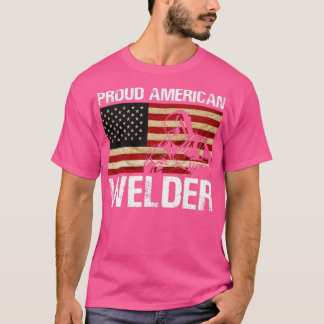 Proud American Welder Flag T-shirt