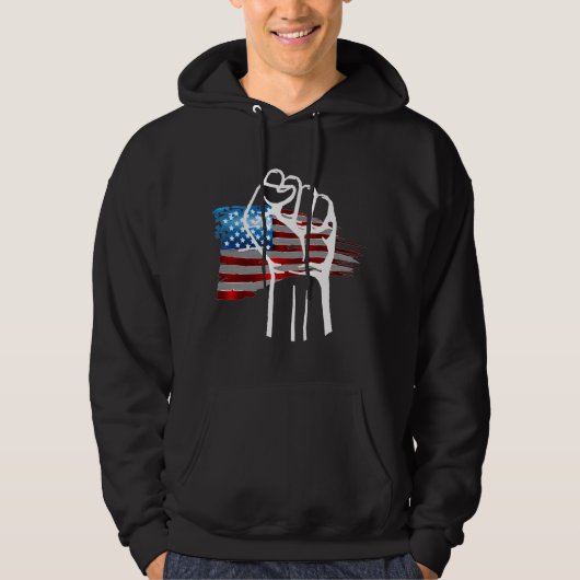 PROUD AMERICAN - wht  Hoodie (Voorkant)