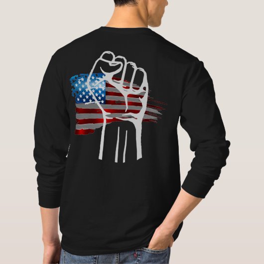 PROUD AMERICAN - wht  T-shirt (Achterkant)