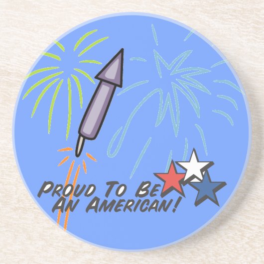 Proud American - Zandsteen Onderzetter (Voorkant)