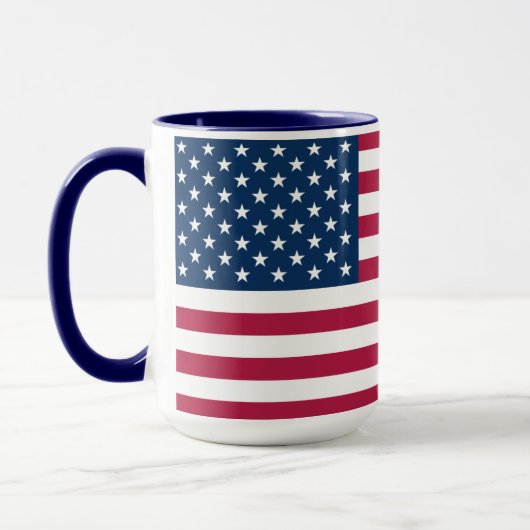 Proud Americans | Large 15 oz American Flag Mug Mok (Links)