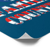 Proud Amerikaans land van de Amerikaanse vlag God Poster (Hoek)