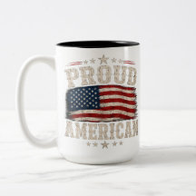 Proud Amerikaanse USA Vlag Twee-Tons Mok