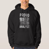 Proud Analyst Profession American Flag Hoodie (Voorkant)