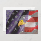 Proud and Patriotic USA Bald Eagle Briefkaart (Voorkant / Achterkant)