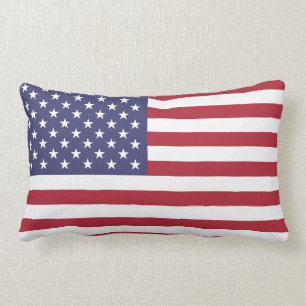 Proud and Patriotic USA Flag Lumbar Pillow Kussen