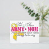 Proud and strong Army Mam Briefkaart (Staand voorkant)