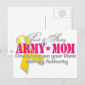 Proud and strong Army Mam Briefkaart (Voorkant / Achterkant)