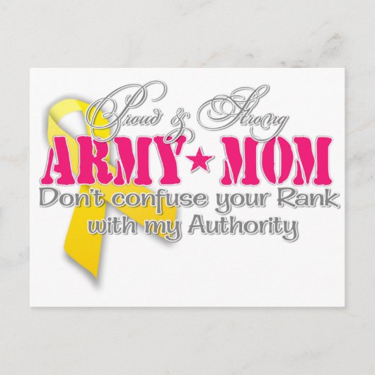 Proud and strong Army Mam Briefkaart (Voorkant)