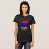 Proud Armenian Torn Ripped Armenia Flag T-shirt (Voorkant volledig)