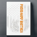 Proud Army Brother Flag Hero Tribute Memorial Gift Fotoplaat<br><div class="desc">Proud Army Brother Flag Hero Tribute Memorial Gift</div>