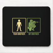 Proud Army Brother I-navy Airforce Seal Ranger  Muismat (Voorkant)