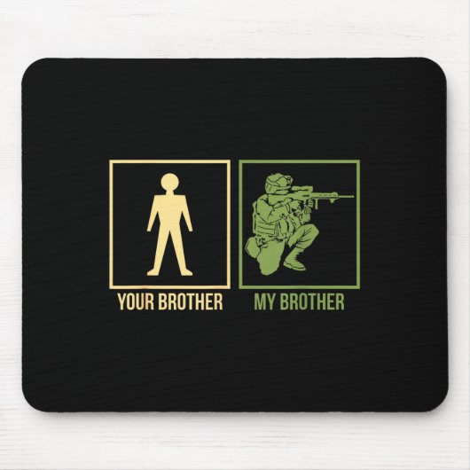 Proud Army Brother I-navy Airforce Seal Ranger Muismat (Voorkant)