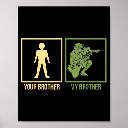 Proud Army Brother I-navy Airforce Seal Ranger Poster (Voorkant)