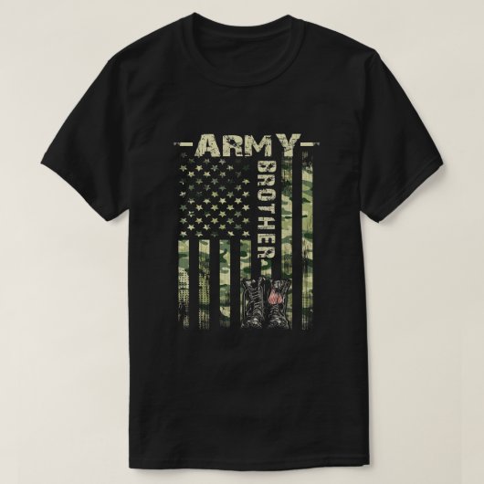 Proud Army Brothers Verenigde Staten Flag Militair T-shirt (Design voorkant)