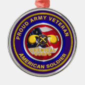 Proud Army Chemical Corps Keepsake Christmas Metalen Ornament (Voorkant)