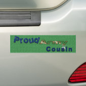 Proud Army Cousin Blue Bumpersticker (Op auto)