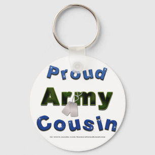 Proud Army Cousin Blue Sleutelhanger