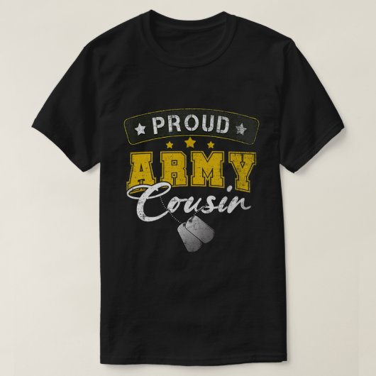 Proud Army Cousin Shirt militaire Pride (Design voorkant)