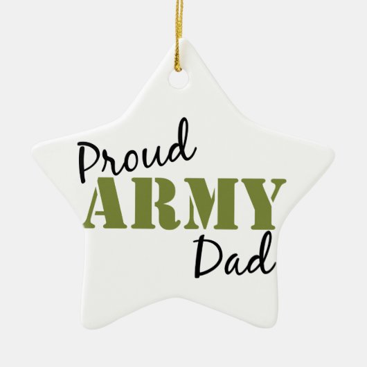 Proud Army Dad beroemd gemaakt door Star Ornament (Voorkant)