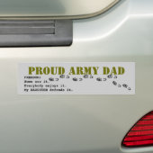 Proud Army DAD Bumpersticker (Op auto)