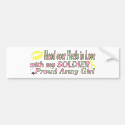 Proud Army Girl Bumpersticker (Voorkant)