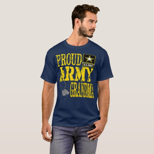 Proud Army Grandma Shirt Military Pride T Shirt (Voorkant volledig)