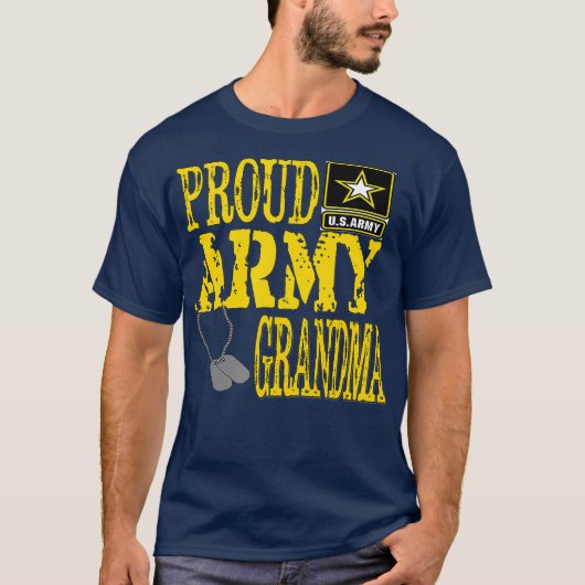 Proud Army Grandma Shirt Military Pride T Shirt (Voorkant)