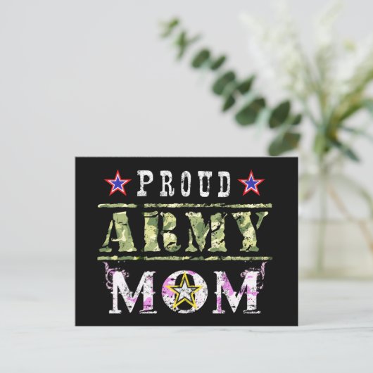 Proud Army Mam Briefkaart (Staand voorkant)