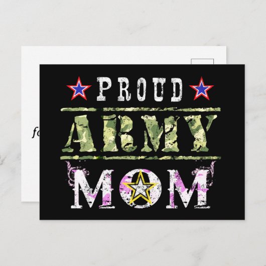 Proud Army Mam Briefkaart (Voorkant / Achterkant)