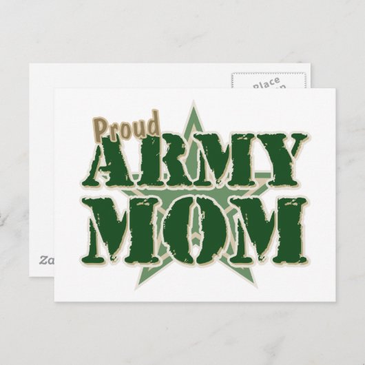 Proud Army Mam Briefkaart (Voorkant / Achterkant)
