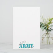 Proud Army Mam Briefpapier (Staand voorkant)