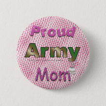 Proud Army Mam Button