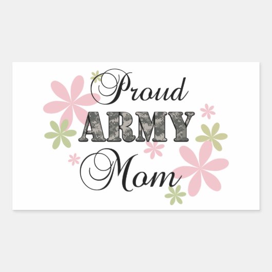 Proud Army Mam [fl c] Rechthoekige Sticker (Voorkant)