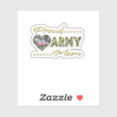 Proud Army Mam ons Flag Dog tassen Militaire Moede Sticker (Vel)