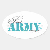 Proud Army Mam Ovale Sticker (Voorkant)